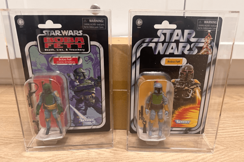 Acrylic Display Case for Star Wars & GI-Joe Carded 3.75" Action Figure Pack of 2 
