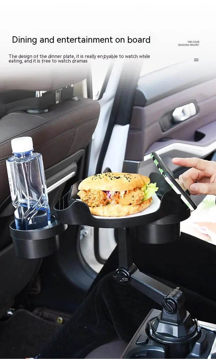 Car Small Dining Plate Dining Tray Foldable Cup Holder 