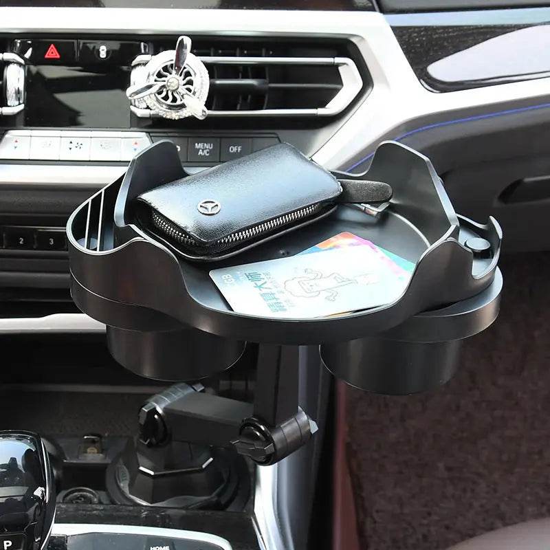 Car Small Dining Plate Dining Tray Foldable Cup Holder 