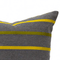 Carbon Stripe Cushion Cover – 40% Pre-Consumer Cotton, 33% Polyester, 27% Rayon, Knife Edge, Hidden Olive Zipper, Hand-Made in Canada