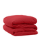 Cardinal Duvet Cover – 300 Thread Count Cotton Percale, Box Edge Construction, Corner Snap Ribbons, 3-Sided Zipper, Imported, Bold Red