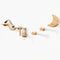 Cat Wall Furniture Set Kitten Wall Mounted Shelves with Hammock-Natural