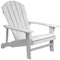 Wood Adirondack Chair, Outdoor Patio Muskoka Chair with Slatted Design for Deck, Garden, Backyard, Fire Pit, White