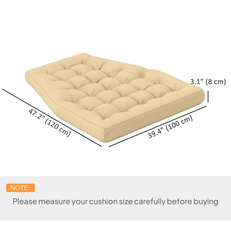 Outdoor Swing Cushion, Tufted Patio Cushion Replacement for Garden Chair Egg Chair,  Indoor Outdoor Seat Cushion, Beige