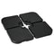 Outsunny Cantilever Umbrella Base Weights: 4PCs HDPE Water/Sand Fill with Handles for Offset Banana Parasol, Black