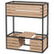 Outsunny Wooden Garden Bed Elegance: Elevated Planter Box with Shelf for Flowers, Vegetables, Herbs, Light Brown