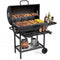 Charcoal BBQ Grill Outdoor Smoker Grill Combo with Thermometer