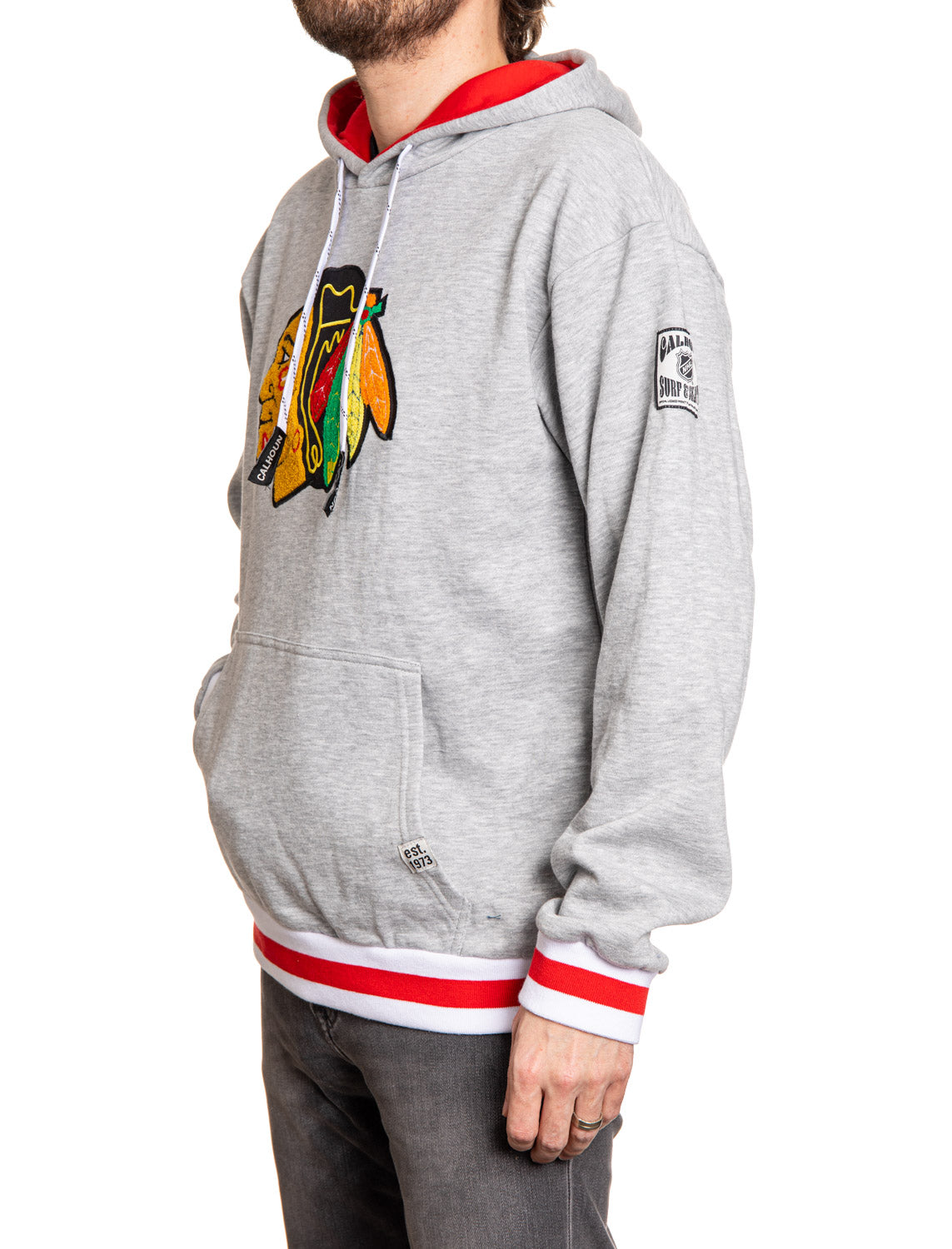 Chicago Blackhawks "Muskoka Style" Premium Chenille Woven Logo Hoodie 
