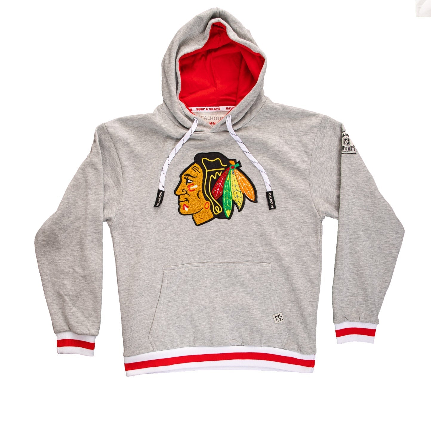 Chicago Blackhawks "Muskoka Style" Premium Chenille Woven Logo Hoodie 