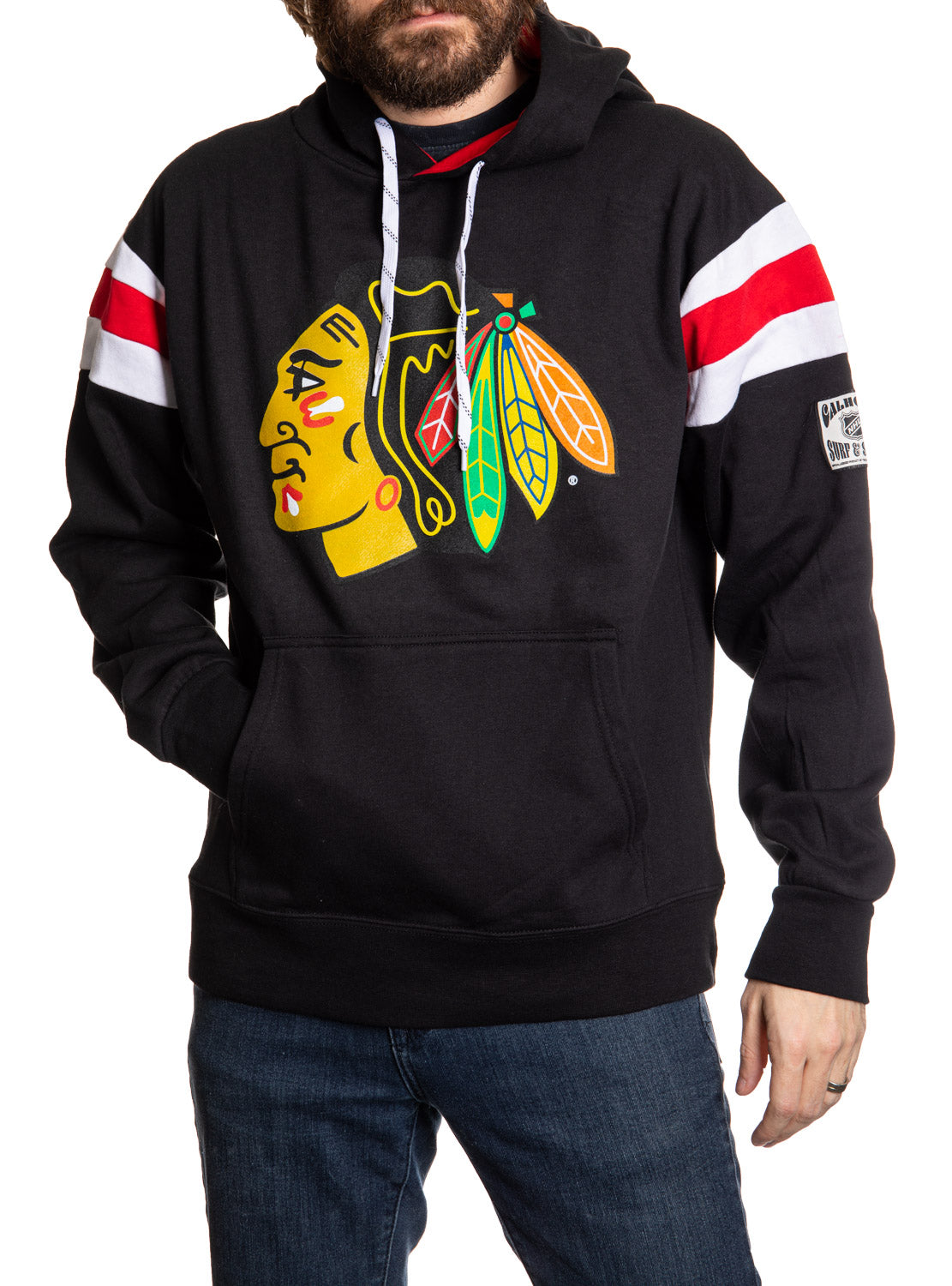 Chicago Blackhawks Varsity Retro Style Hoodie 