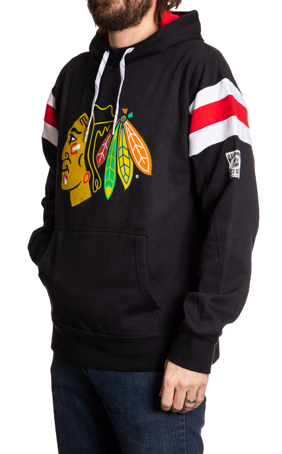 Chicago Blackhawks Varsity Retro Style Hoodie 