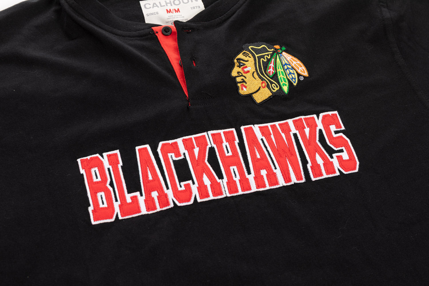 NHL Chicago Blackhawks Long Sleeve Henley -Presale 
