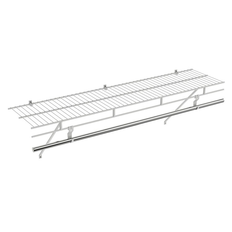 Closet Shelves Wall Mounted with Ventilated Metal Wire Shelving Kit