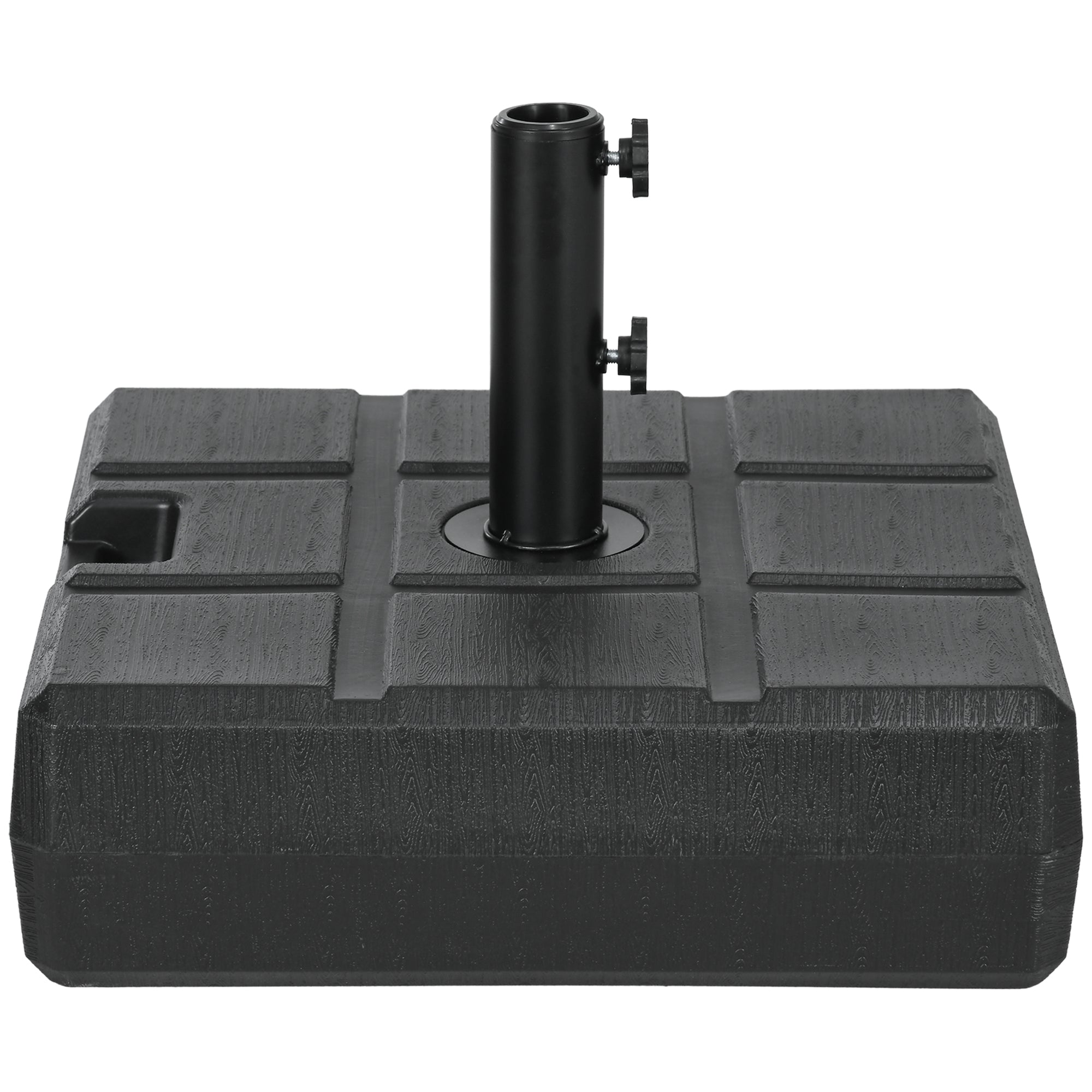 Outsunny Umbrella Stand for 1.2", 1.5" or 1.9" Umbrella Poles, Fillable Umbrella Base, Black 