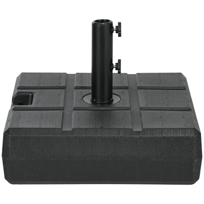 Outsunny Umbrella Stand for 1.2", 1.5" or 1.9" Umbrella Poles, Fillable Umbrella Base, Black 