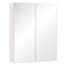 HOMCOM White Over Toilet Cabinet: Wall Mounted Bathroom Storage with Mirror & Adjustable Shelf Behind Double Doors