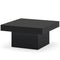 Coffee Table Accent Table with LED Lights and Dynamic Modes-Black