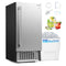 Commercial Ice Maker 110 lbs/24H Undercounter Ice Machine with 25 lbs Storage Capacity