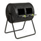 Compost Tumbler 37.5 Gallon Large Outdoor Compost Bin-Black