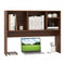 Computer Desktop Bookcase with 4 Cubbies and Open Back Compartment-Walnut
