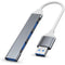 USB-A 3.0 Hub 4-in-1 – Aluminum High-Speed Multiport Splitter | 5Gbps Data Transfer
