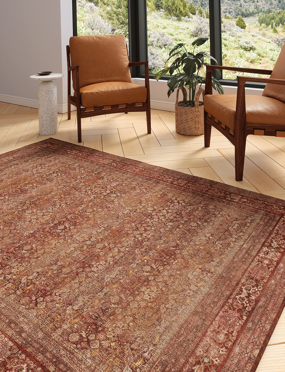 Copera Orange Multi Rug 