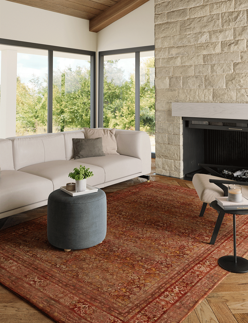 Copera Orange Multi Rug 