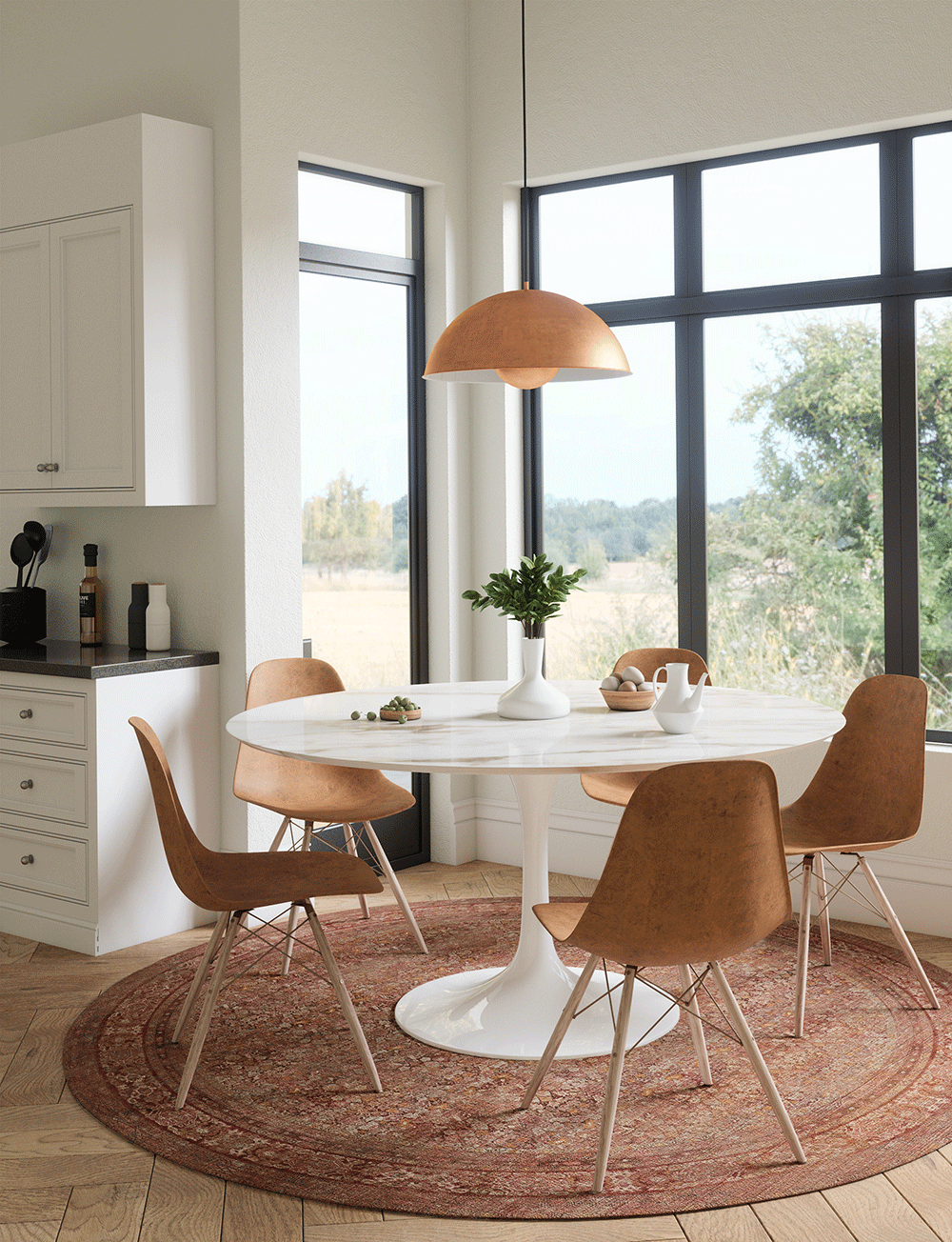 Copera Orange Multi Rug 