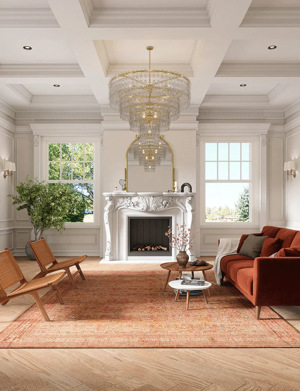 Copera Orange Multi Rug 