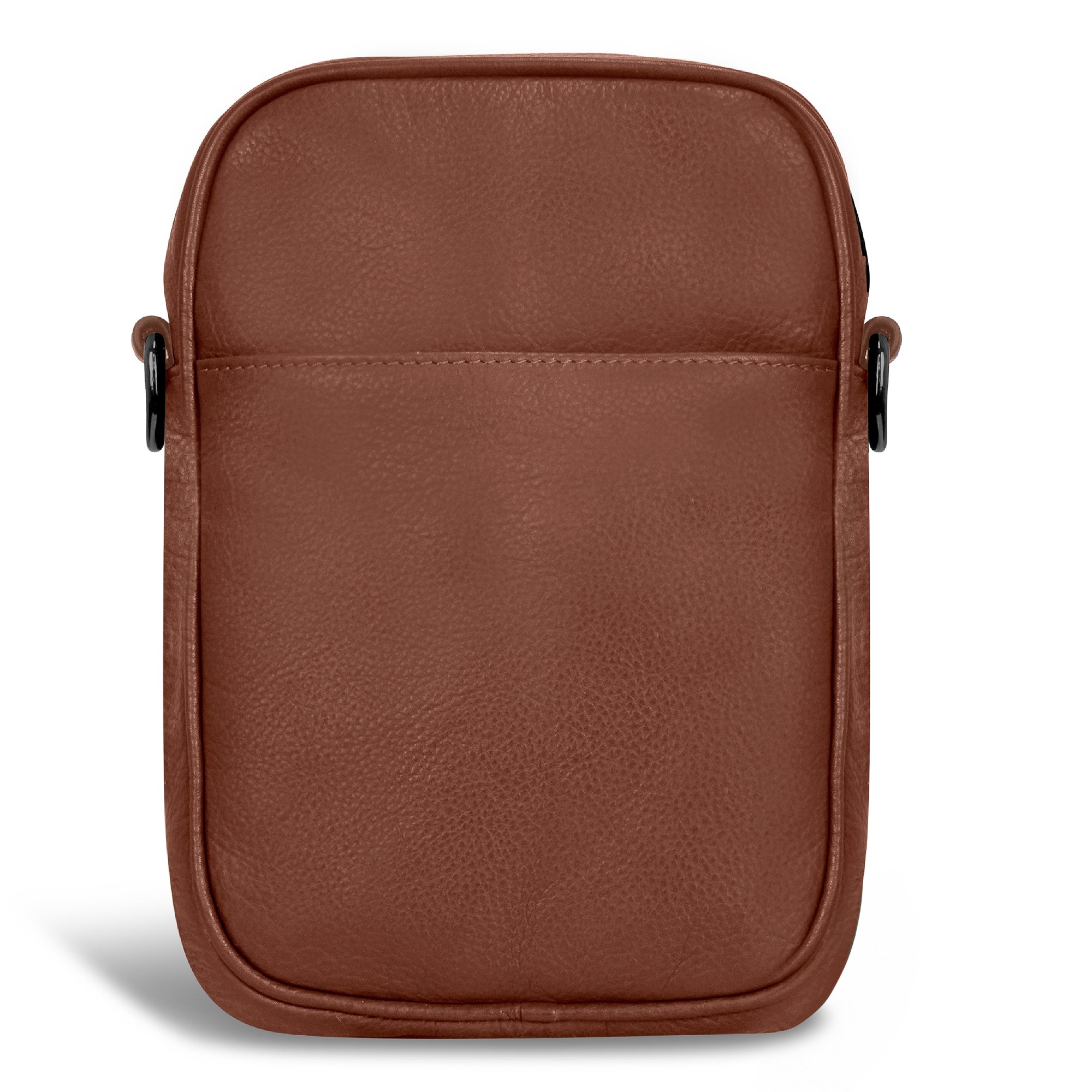 Onyx / Leather Vertical Cross-Body Bag 