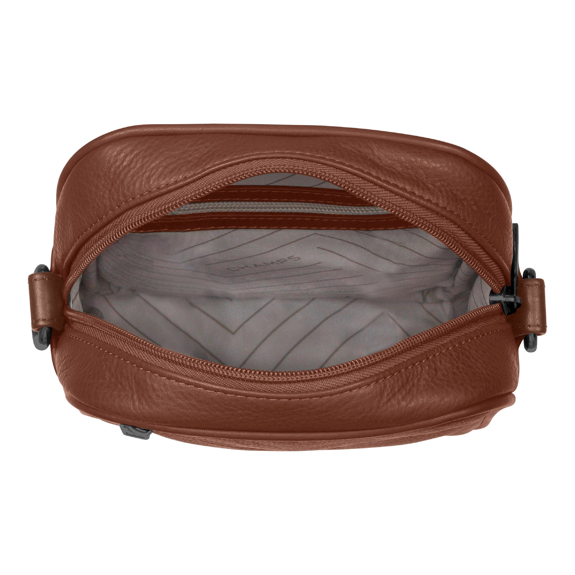 Onyx / Leather Vertical Cross-Body Bag 