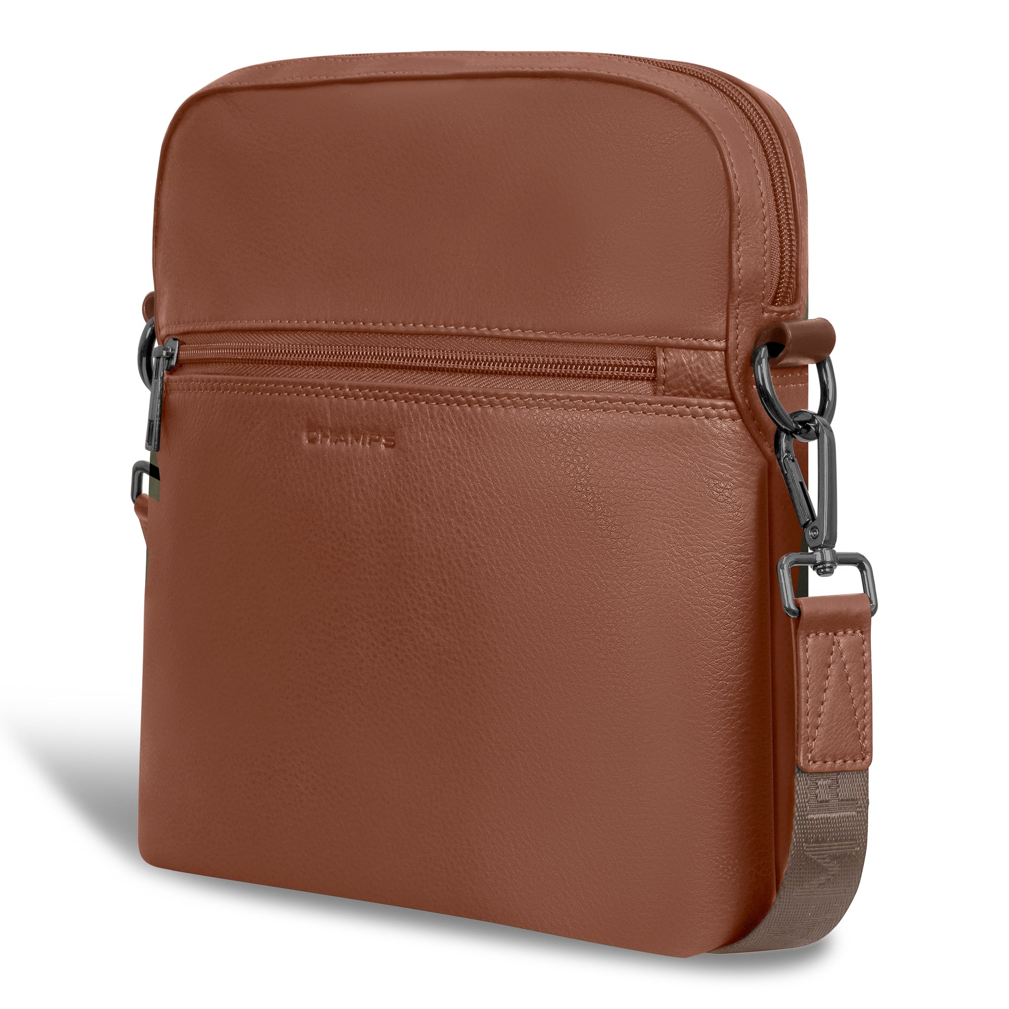 Onyx / Leather Cross-Body Bag 