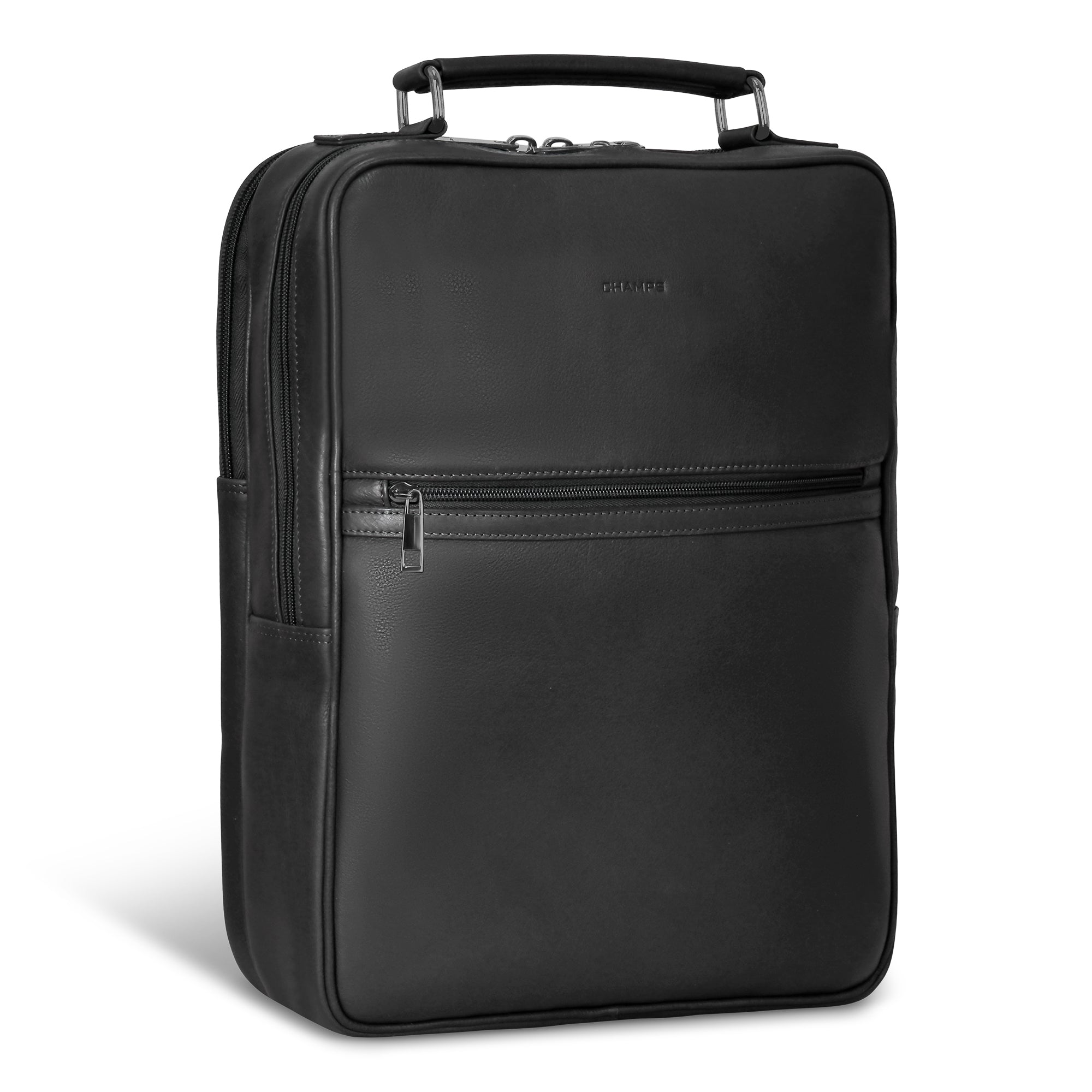 Onyx / Leather Compact Backpack 