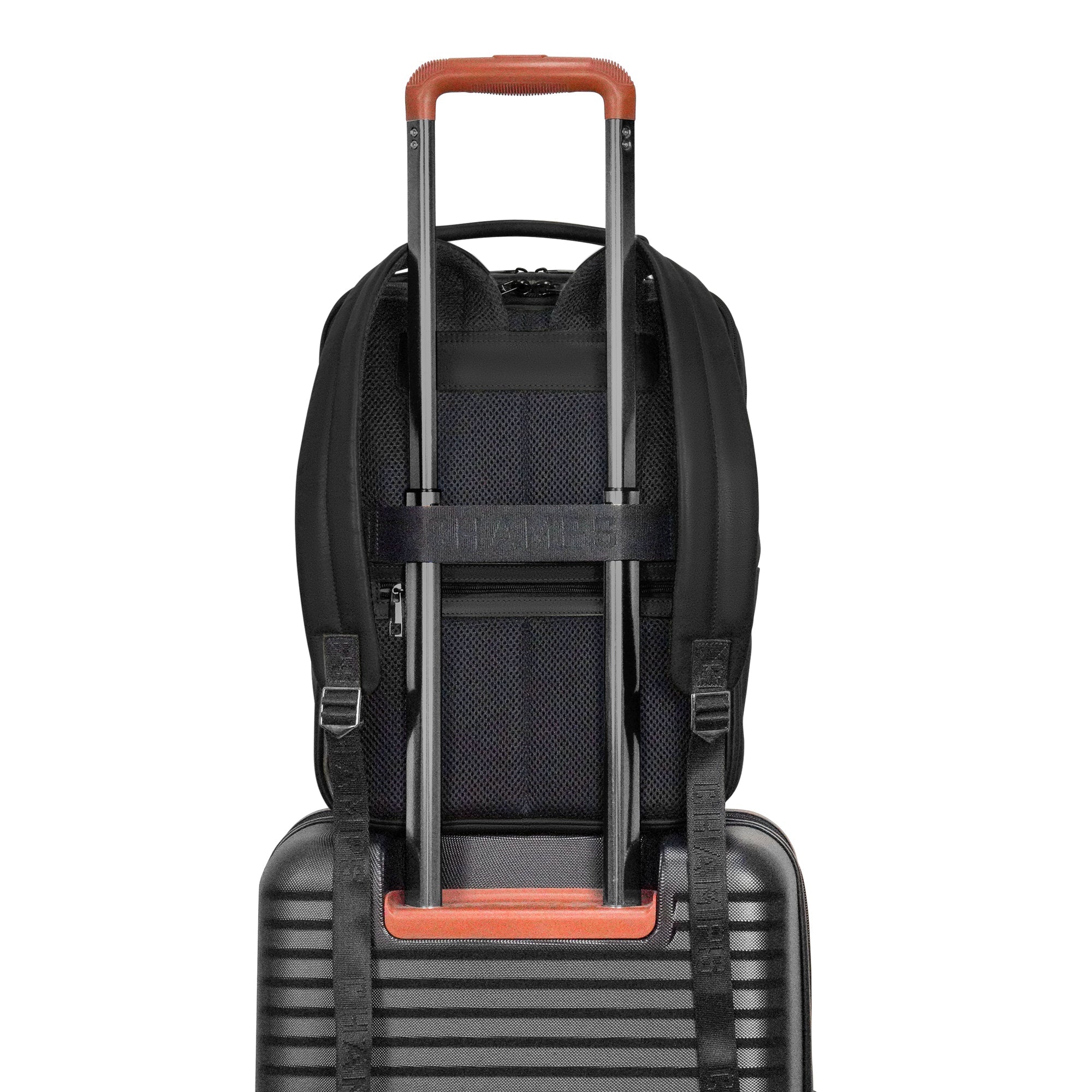 Onyx / Leather Compact Backpack 