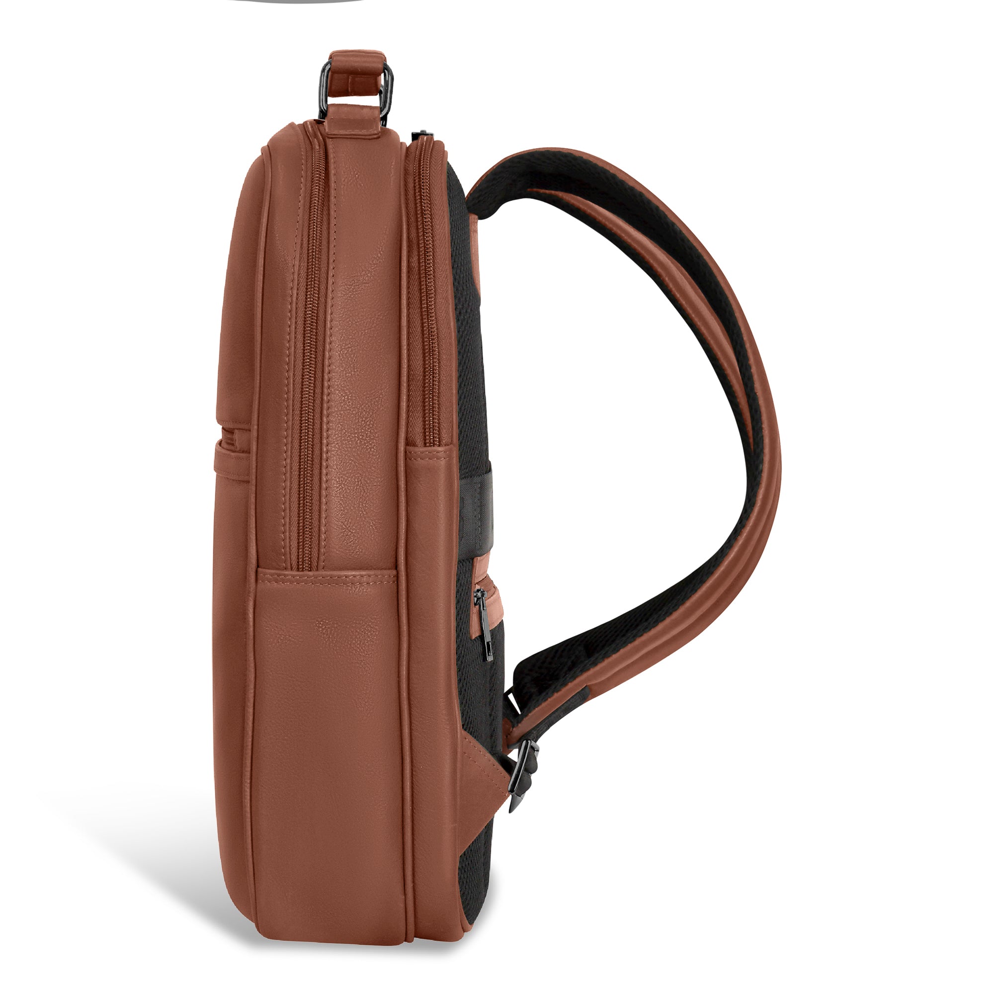 Onyx / Leather Compact Backpack 