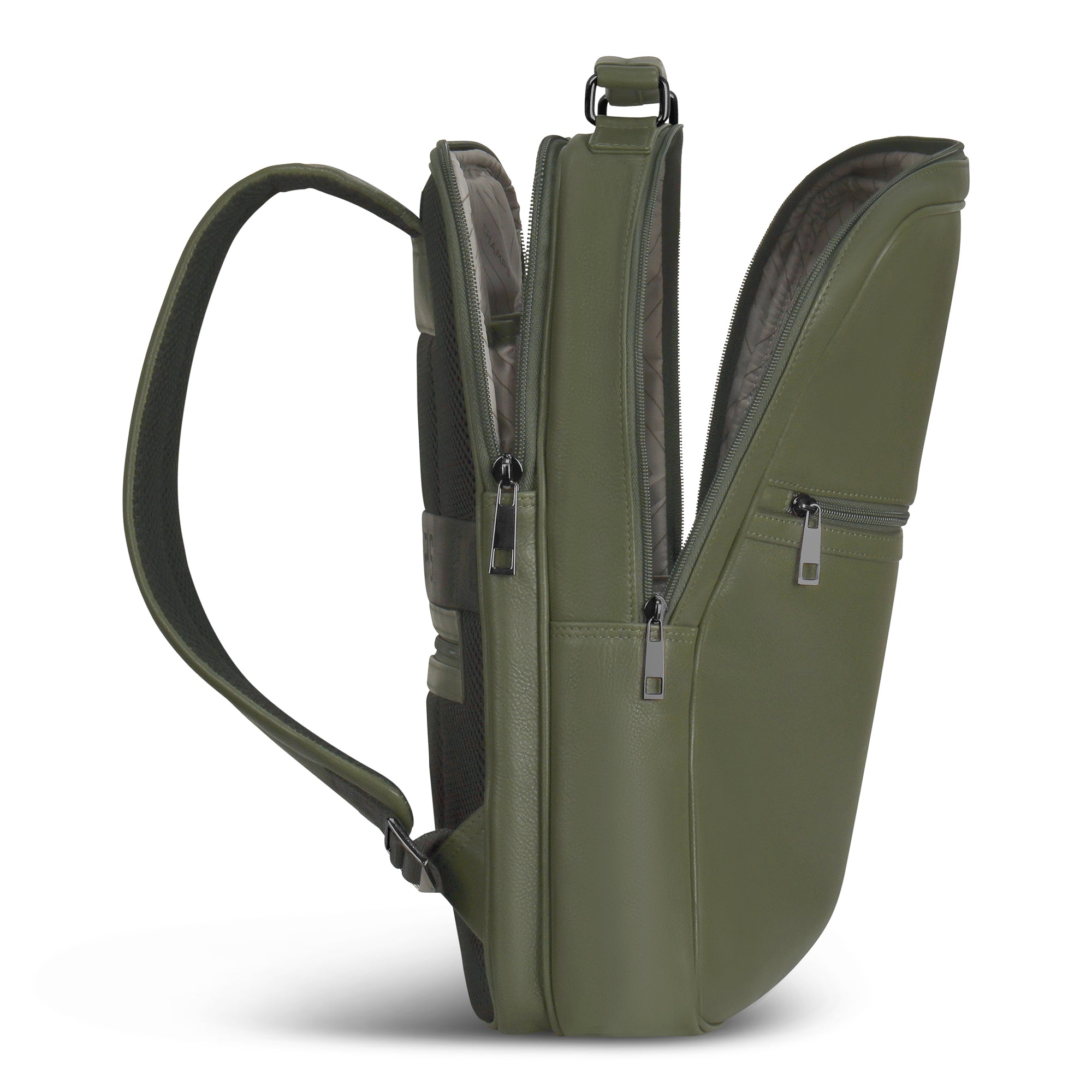 Onyx / Leather Compact Backpack 