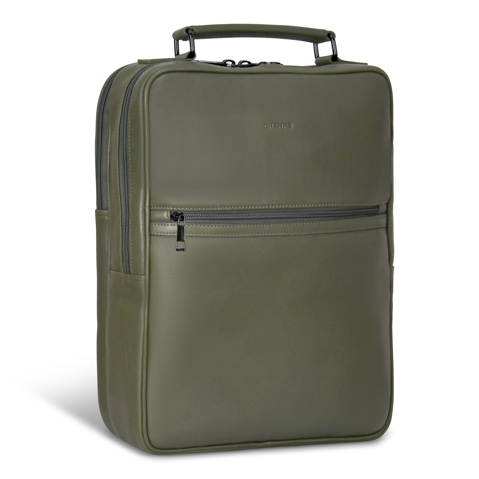 Onyx / Leather Compact Backpack 