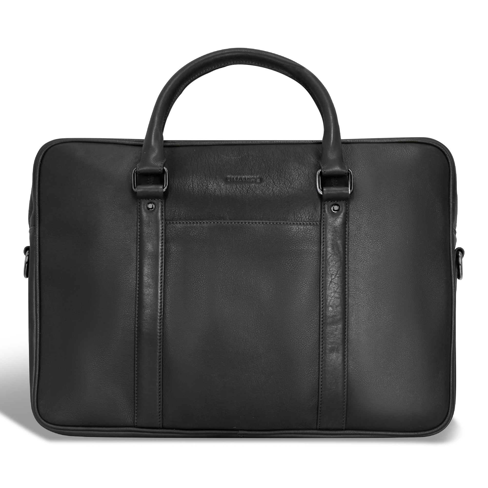 Onyx / Leather Slim Briefcase 