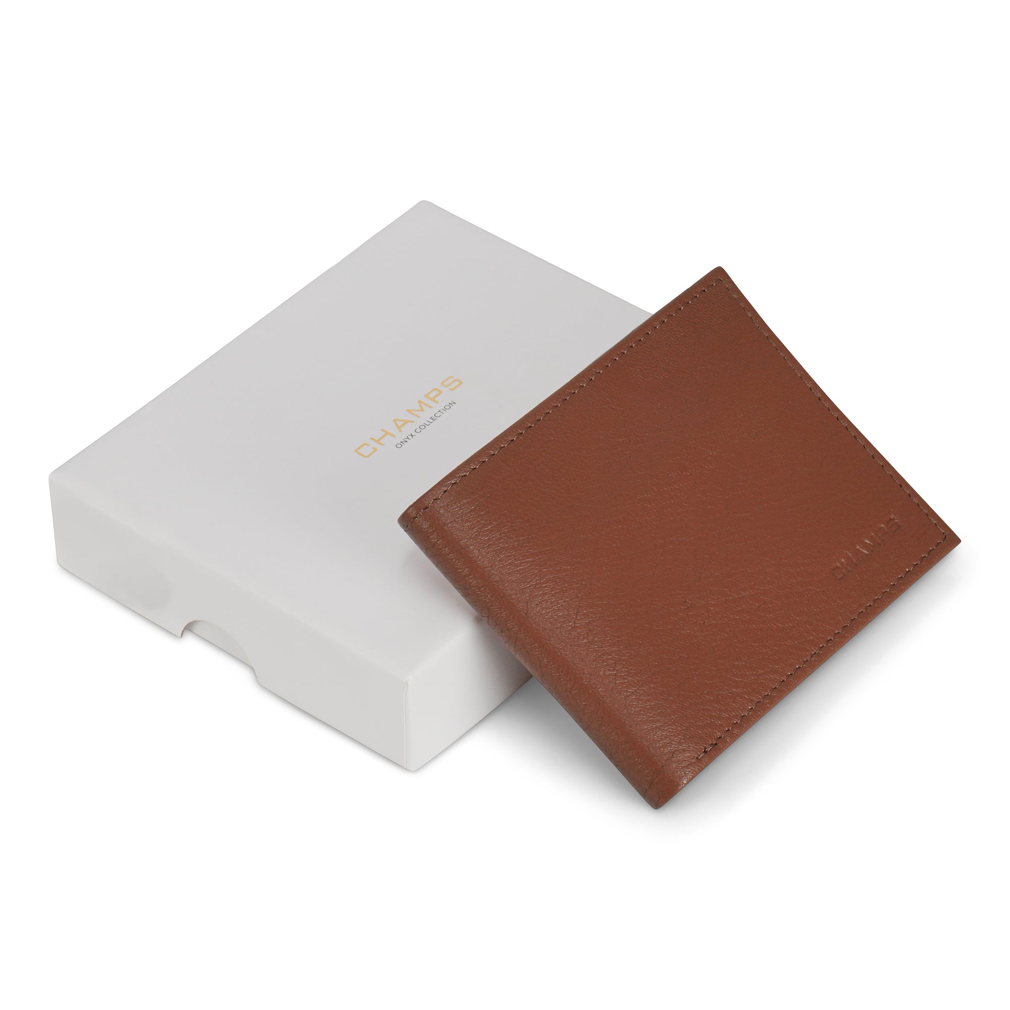 Onyx / Leather Bi-Fold Wallet 