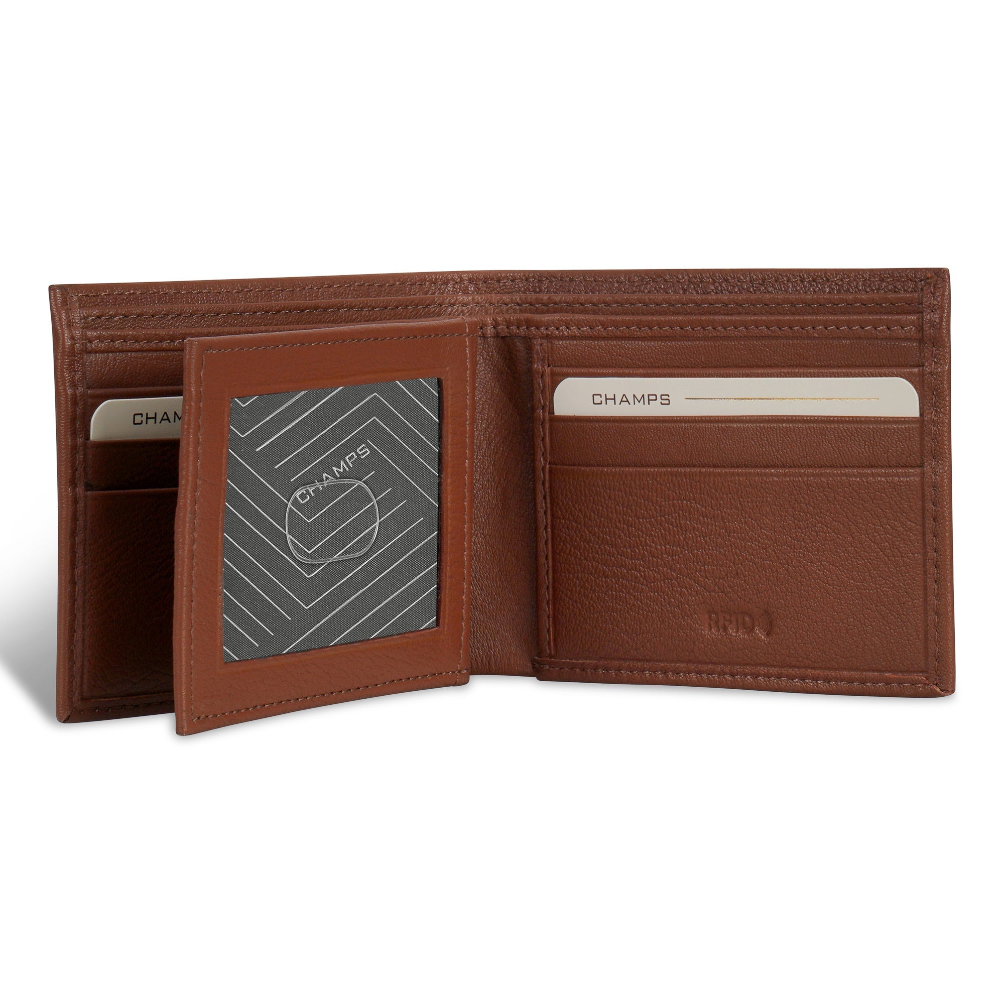 Onyx / Leather Center Wing Wallet 