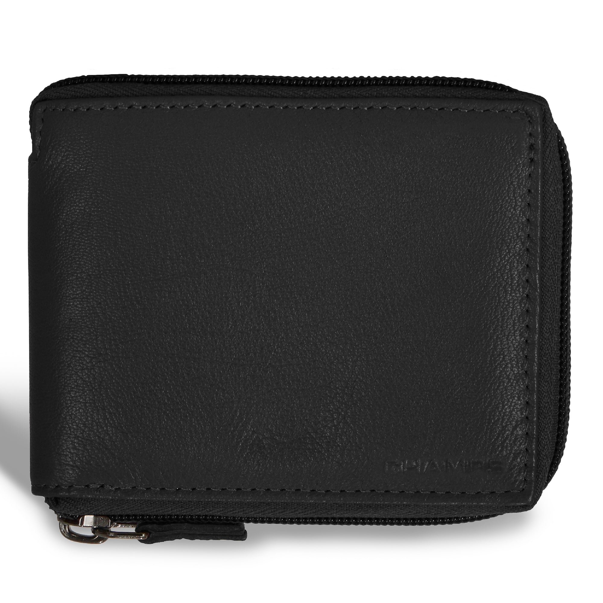 Onyx / Leather Zip Around Wallet 