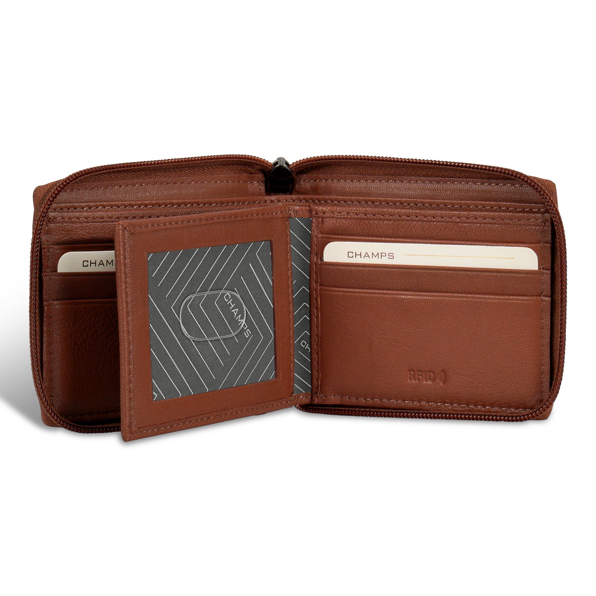 Onyx / Leather Zip Around Wallet 