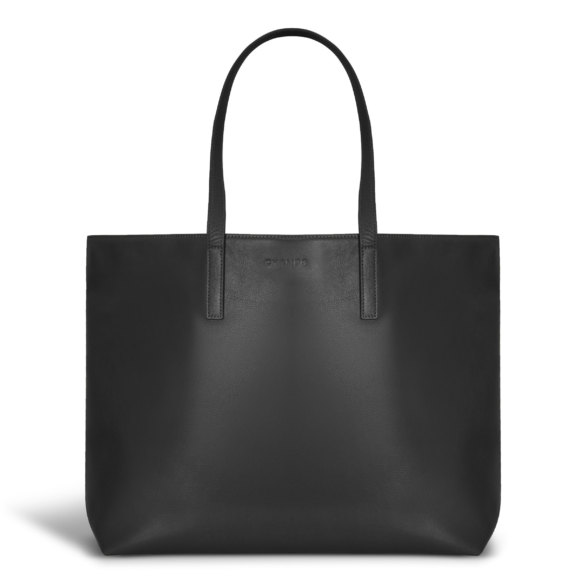 Onyx / Leather Open Tote 