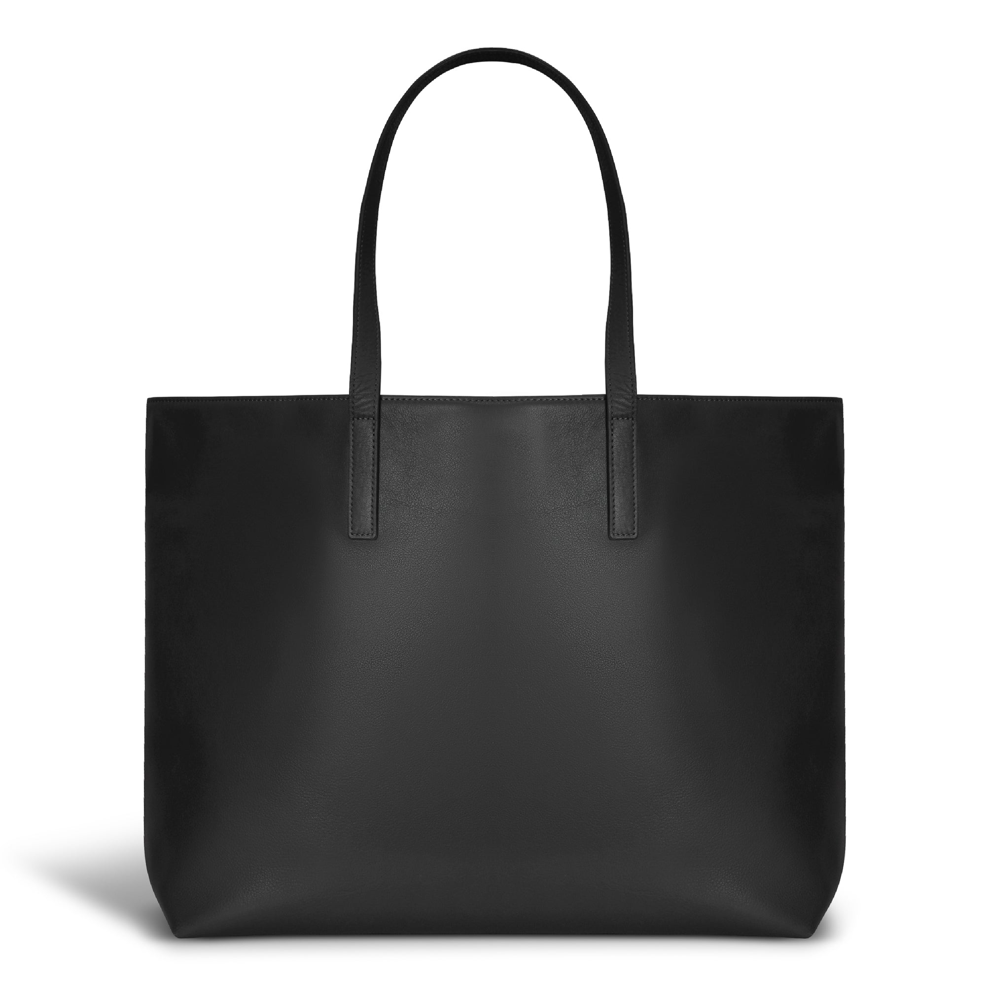 Onyx / Leather Open Tote 