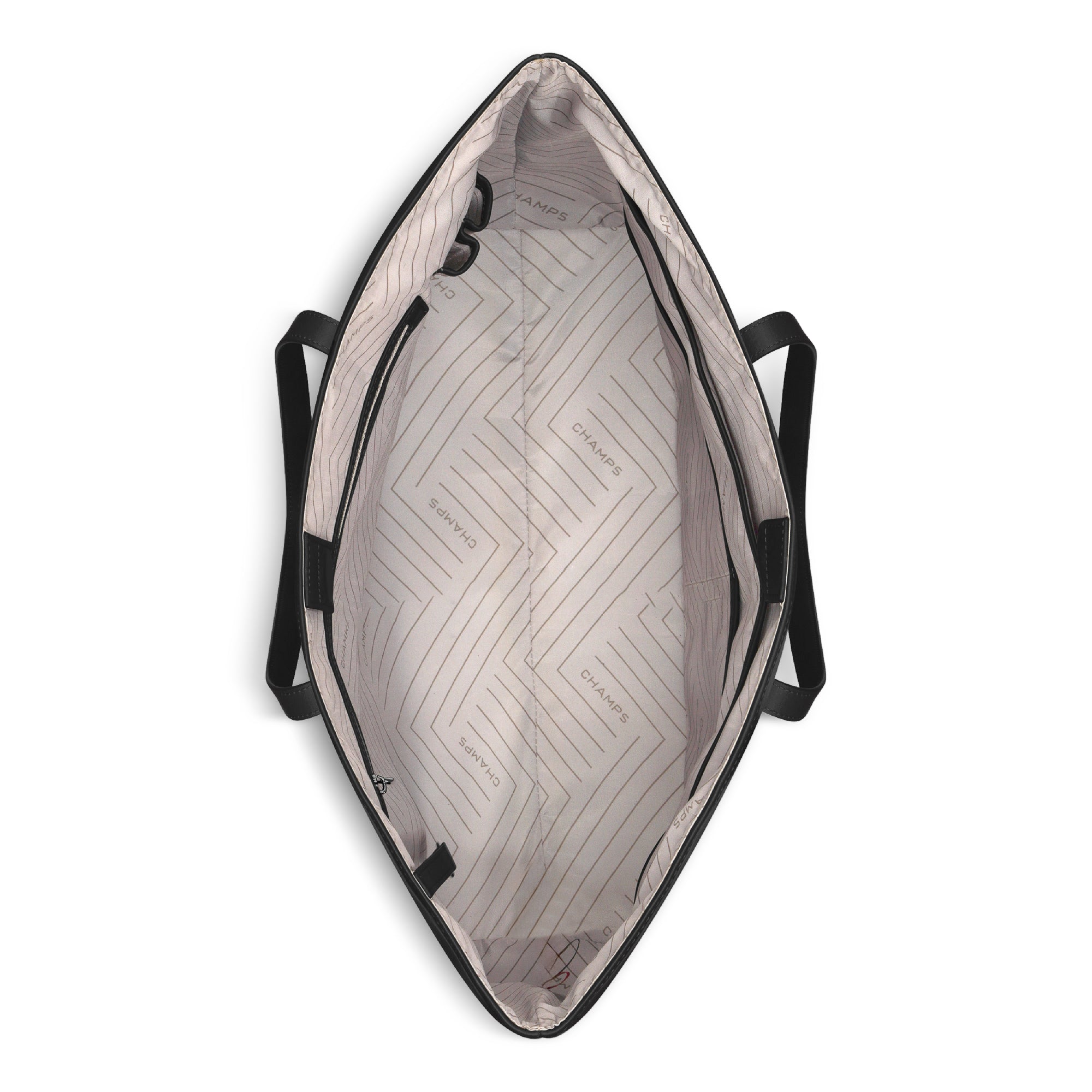 Onyx / Leather Open Tote 