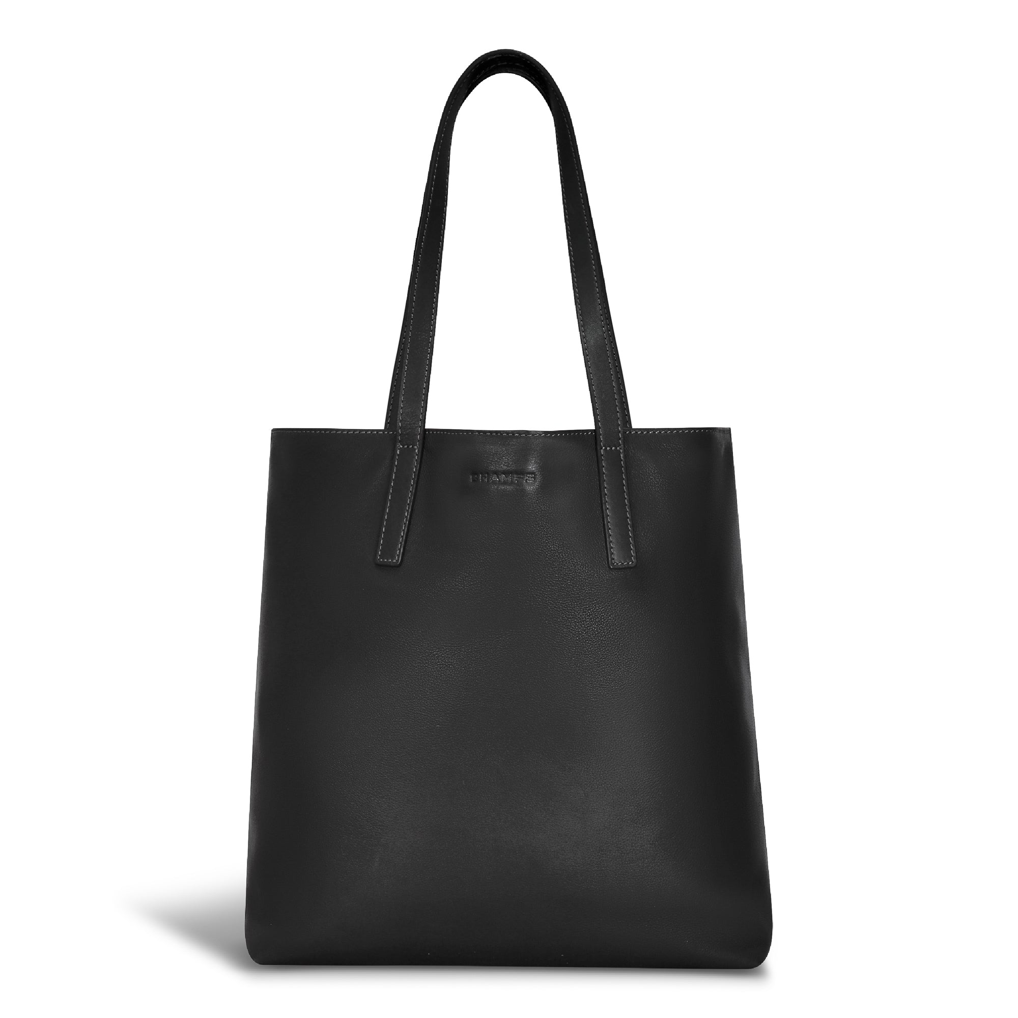 Onyx / Leather Vertical Tote 