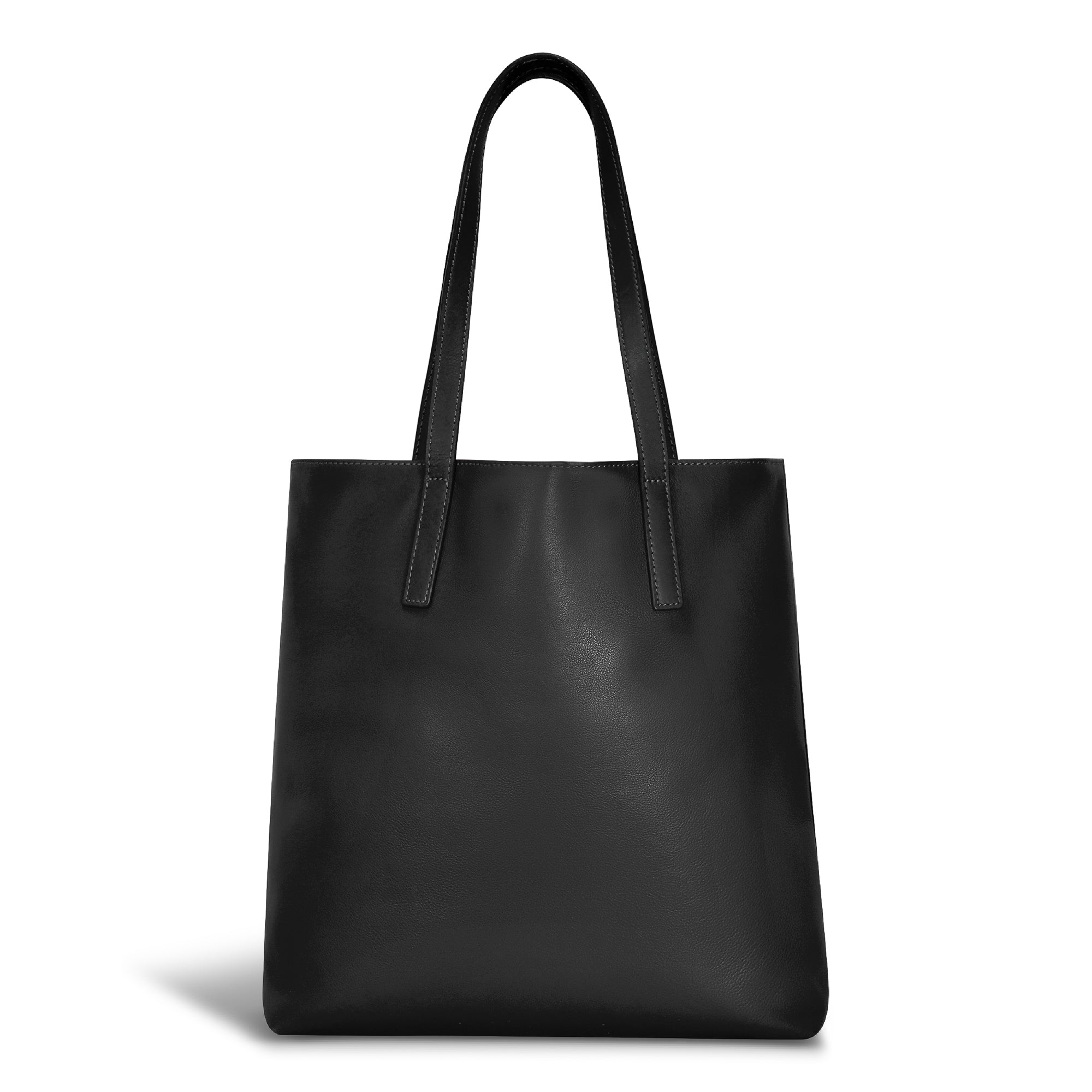 Onyx / Leather Vertical Tote 