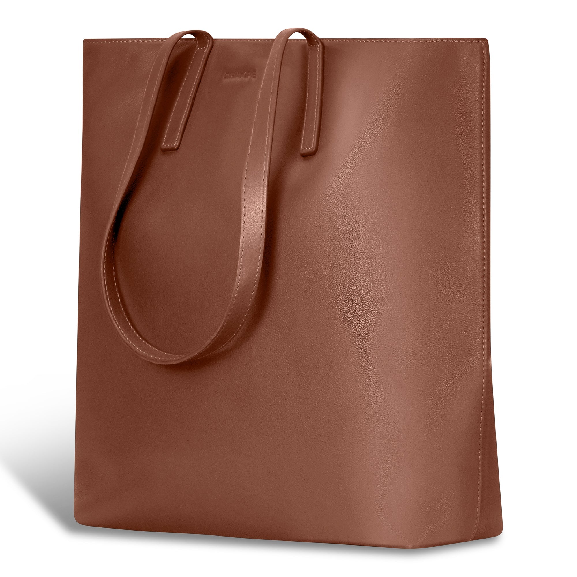Onyx / Leather Vertical Tote 