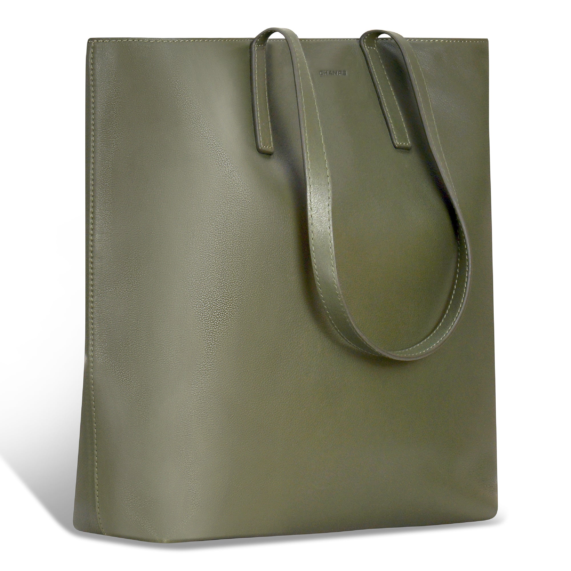 Onyx / Leather Vertical Tote 
