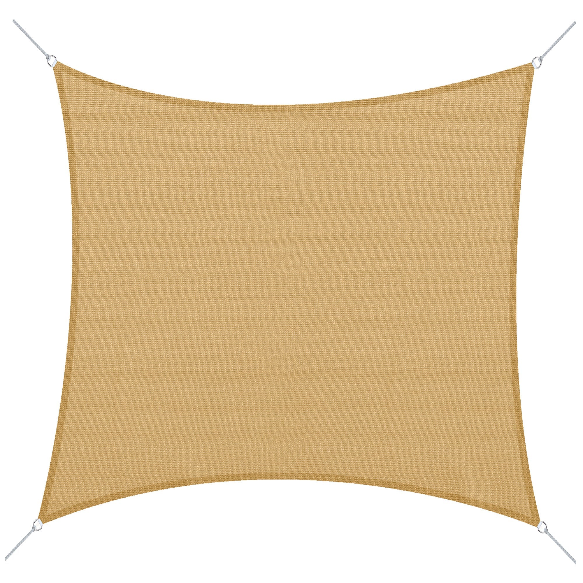 Outsunny Canopied Comfort: 10'x10' Square Sun Shade Sail, UV Protection Canopy for Outdoor, Garden Shelter with Portable Bag, Sand 